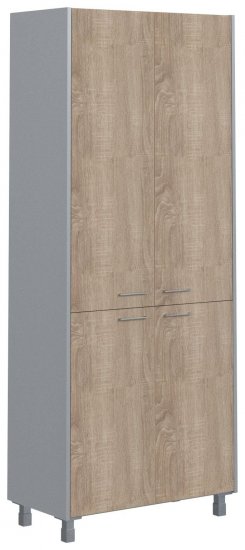 Шкаф с глухими средними и малыми дверьми