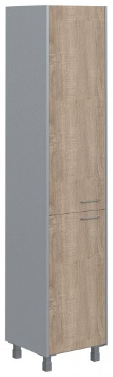 Шкаф колонка с глухой средней и малой дверью