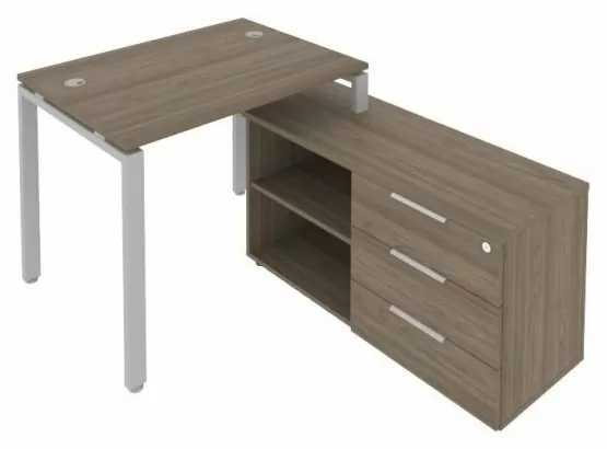 Рабочая станция с опорной тумбой правая