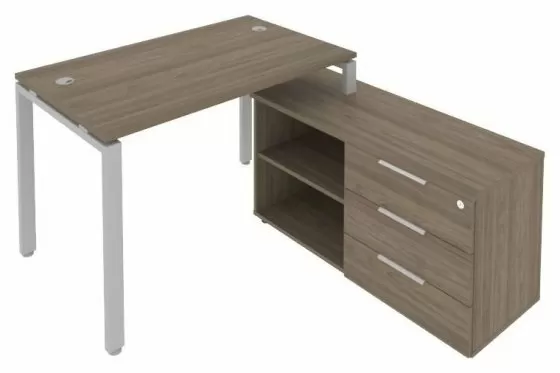 Рабочая станция с опорной тумбой правая