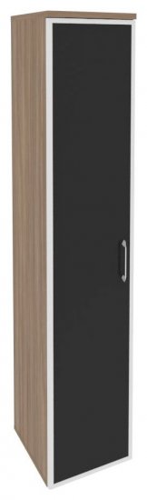 Шкаф высокий узкий левый черное стекло