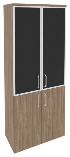 Шкаф высокий широкий черное стекло