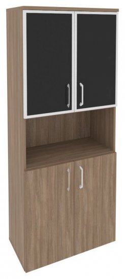 Шкаф высокий широкий черное стекло