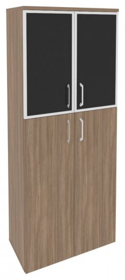 Шкаф высокий широкий черное стекло