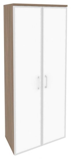 Шкаф высокий широкий белое стекло