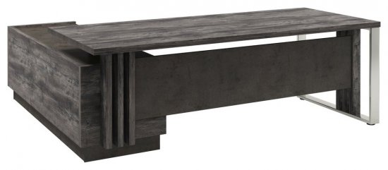 Стол правый с опорной тумбой и металлической опорой