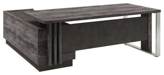 Стол правый с опорной тумбой и металлической опорой