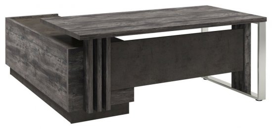 Стол правый с опорной тумбой и металлической опорой