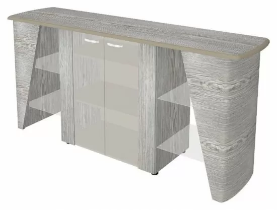 Греденция со стеклянными фасадами