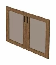 Комплект низких стеклянных дверей