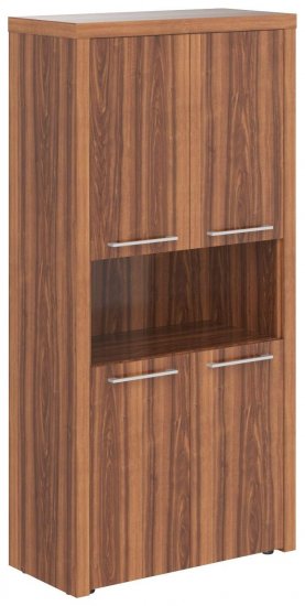 Шкаф с 2-мя комплектами глухих малых дверей и топом