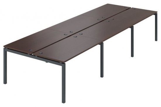 Стол переговорный тройной на металлокаркасе