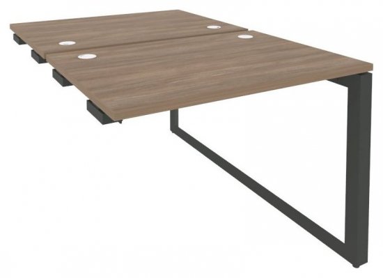 Стол-приставка двойной на О-образном м/к к опорным элементам