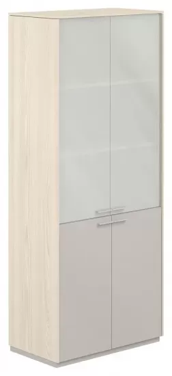 Шкаф высокий со стеклом мат.