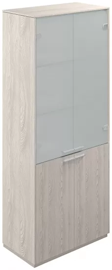 Шкаф высокий со стеклом мат.