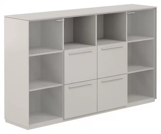 Шкаф средний со стеклом прозр. 4 ящ.