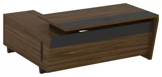 Стол руководителя с опорной тумбой правый