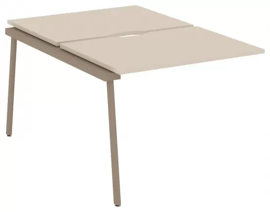 Двойной элемент рабочей станции с вырезом на плоскоовальной трубе