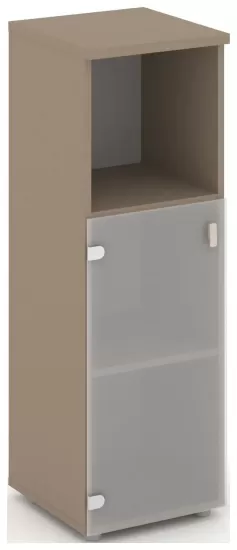 Шкаф средний узкий левый (1 низкий фасад стекло)