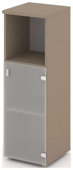 Шкаф средний узкий правый (1 низкий фасад стекло)