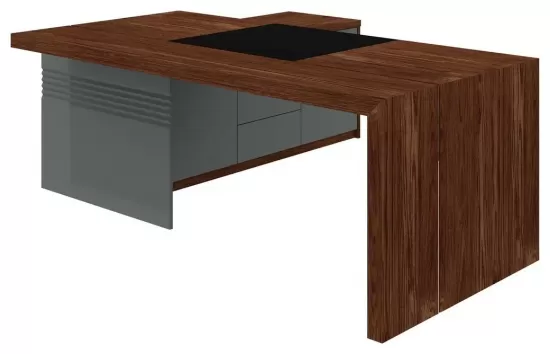 Стол руководителя на опорной тумбе правый