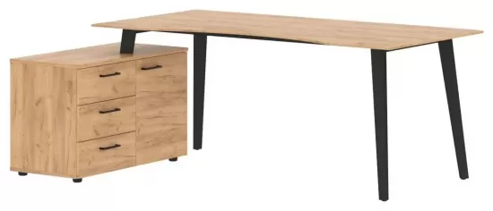 Стол руководителя с тумбой левый