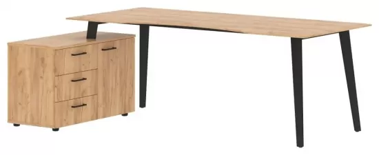 Стол руководителя с тумбой левый