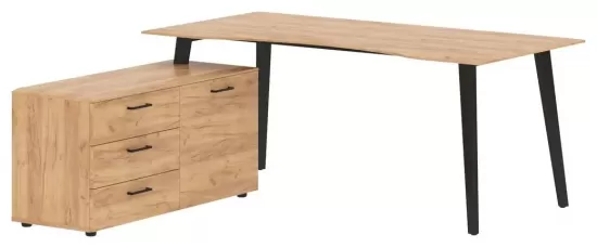 Стол руководителя с тумбой левый