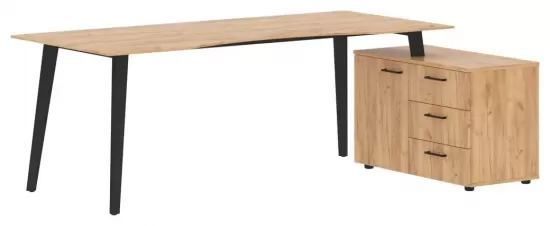 Стол руководителя с тумбой правый