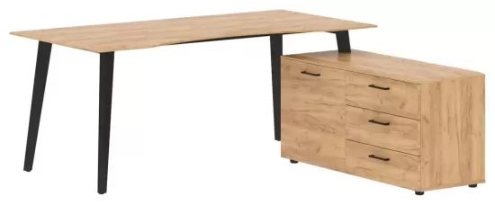 Стол руководителя с тумбой правый