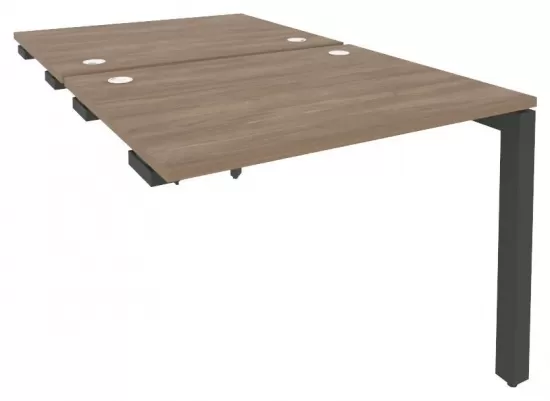 Стол-приставка двойной на П-образном м/к к опорным элементам