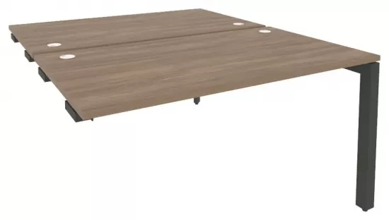 Стол-приставка двойной на П-образном м/к к опорным элементам