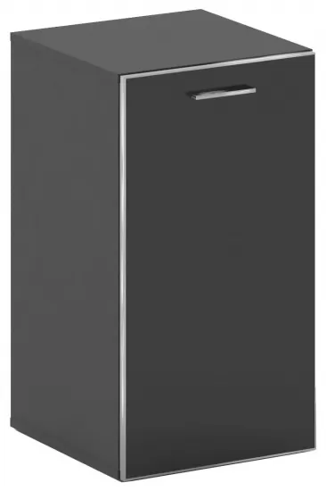 Шкаф узкий низкий правый со стеклом