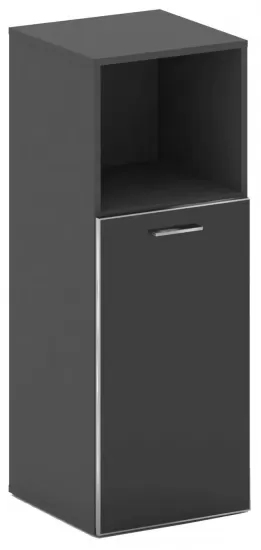 Шкаф узкий средний левый со стеклом