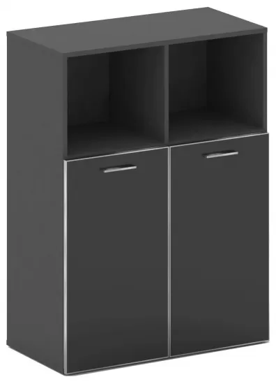 Шкаф широкий средний со стеклом