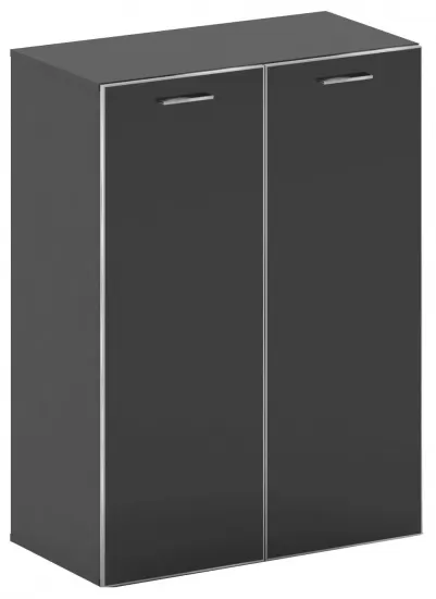 Шкаф широкий средний со стеклом