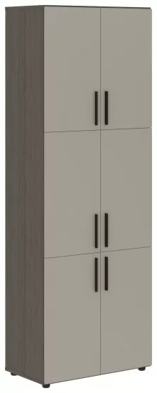 Шкаф с 3-мя комплектами глухих малых дверей