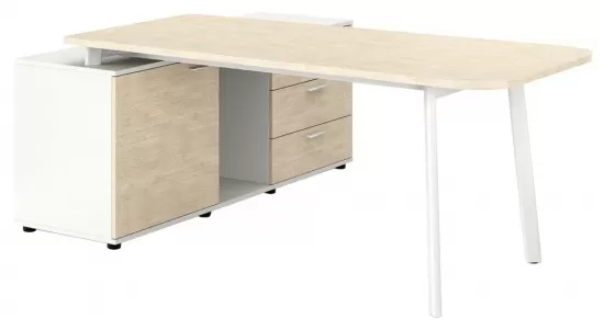 Стол на опорной тумбе правый