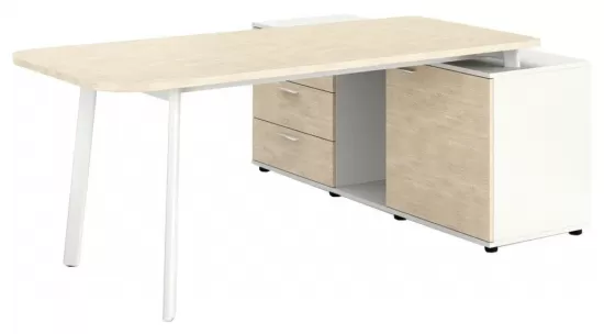 Стол на опорной тумбе левый