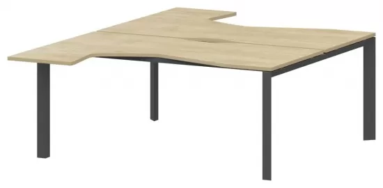 Бенч двойной эргономичный на П-образном металлокаркасе