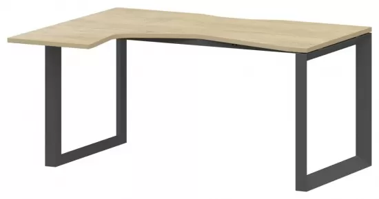 Стол эргономичный левый на О-образном металлокаркасе