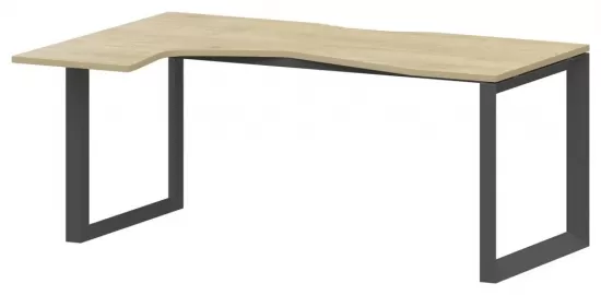 Стол эргономичный левый на О-образном металлокаркасе