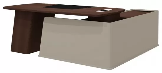 Стол на опорной тумбе левый