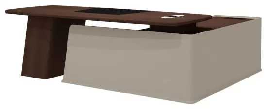 Стол на опорной тумбе левый