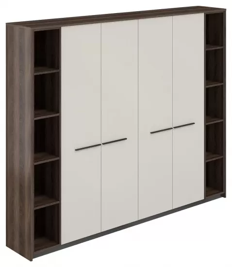 Шкаф высокий для одежды (2 шт) с 2-мя стеллажами