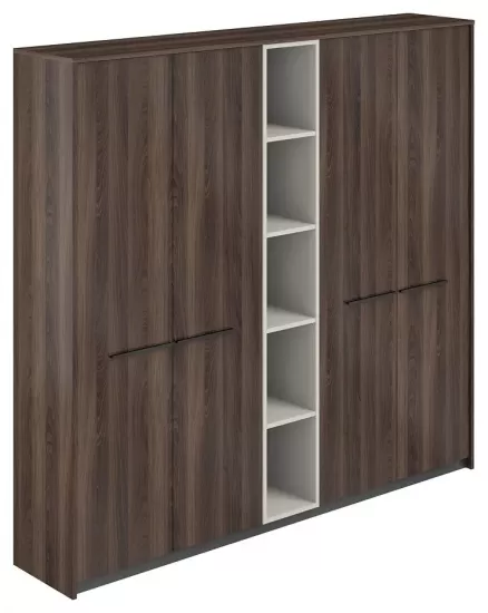 Шкаф высокий для одежды (2 шт) со стеллажом