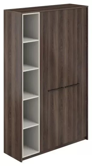 Шкаф высокий для одежды со стеллажом левый