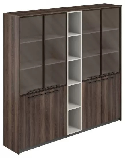 Шкаф высокий комбинированный (2 шт) со стеллажом