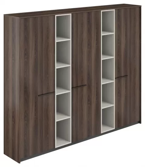 Шкаф высокий узкий для одежды (3 шт) с 2-мя стеллажами