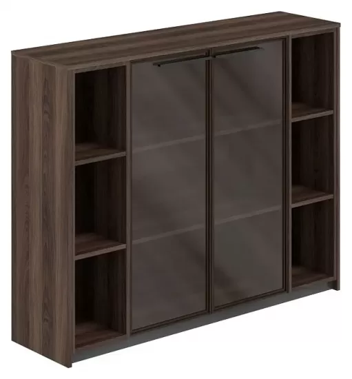 Шкаф средний со стеклом с 2-мя стеллажами